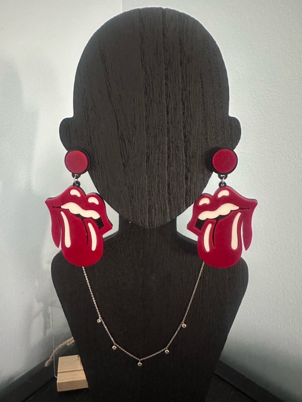 Bundle and save! Red Tongue Statement Drop Earrings - Women Jewelry
